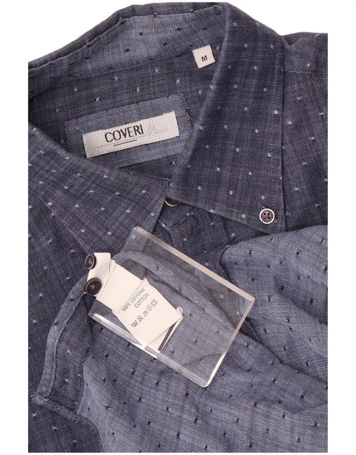 Camicia Uomo Coveri Cotone Maculato Medio Blu Navy