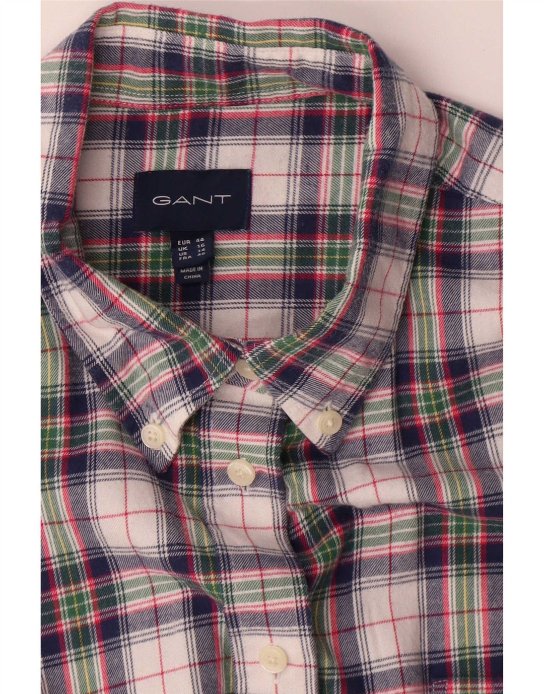 Gant Camicia da donna oversize in flanella UK 16 Grande cotone a quadri multicolore