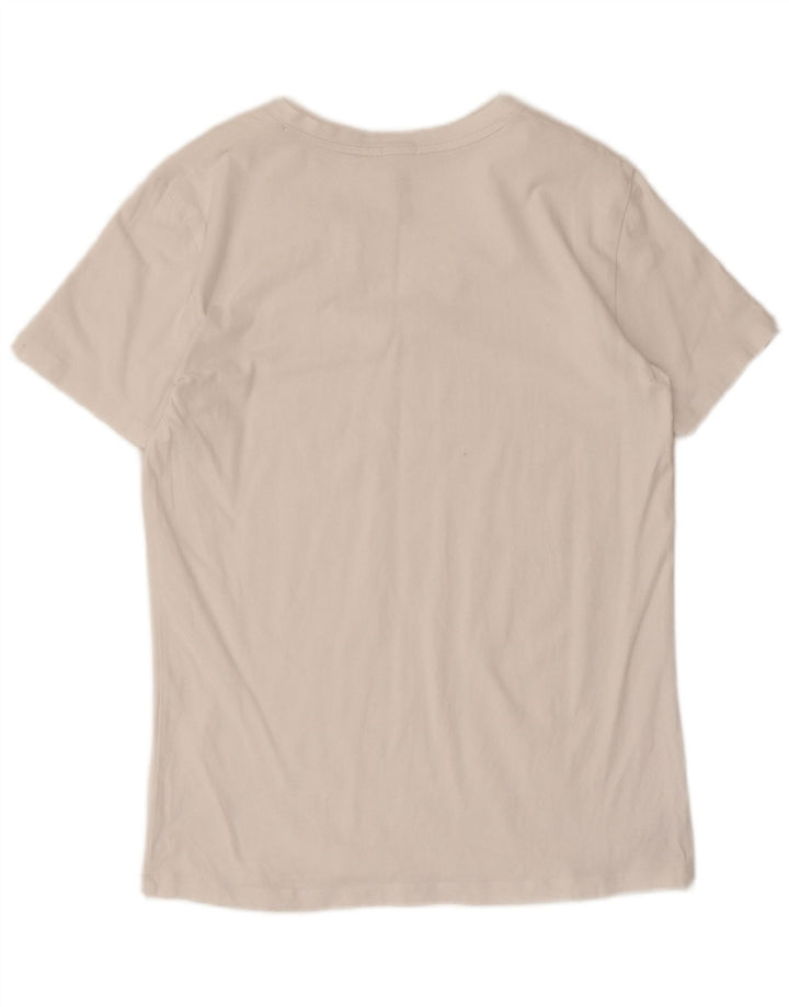 T-shirt da donna Diesel Top UK 12 cotone bianco medio