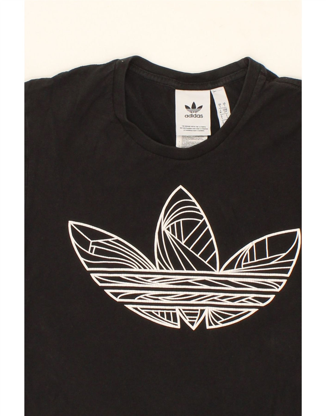 ADIDAS Mens Graphic T-Shirt Top Small Black Cotton Vintage Adidas and Second-Hand Adidas from Messina Hembry 