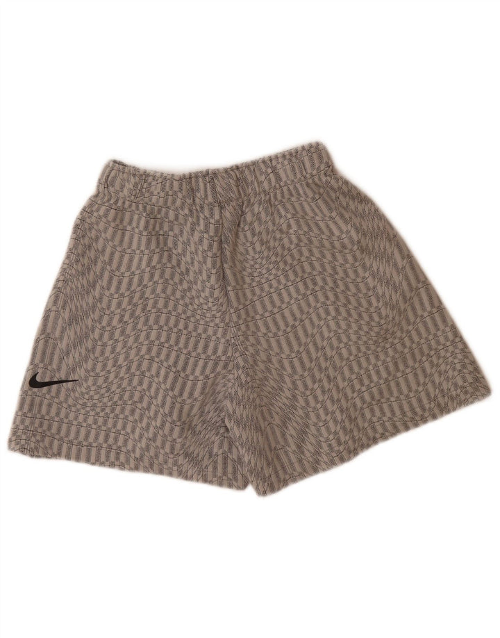 Pantaloncini sportivi Nike da donna UK 6 XS poliestere geometrico grigio
