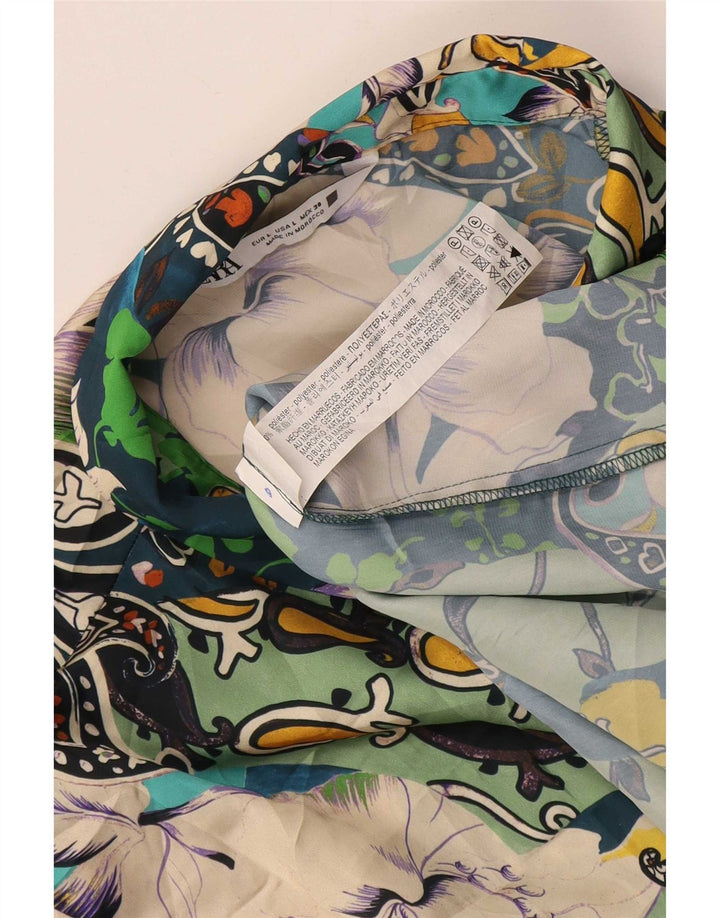 Camicia oversize da donna Zara UK 16 Grande poliestere Paisley multicolore