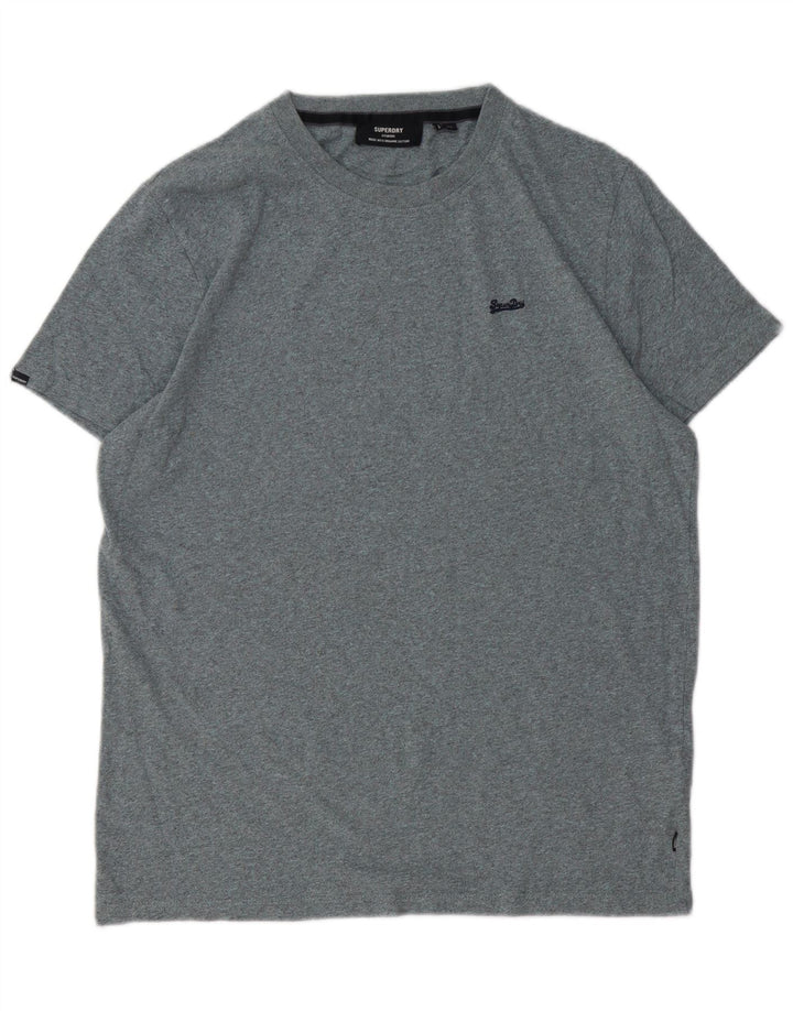 T-shirt da uomo SUPERDRY Top XL in cotone grigio