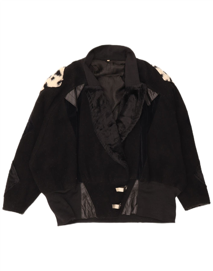 Soprabito oversize vintage da donna it 44 medio nero