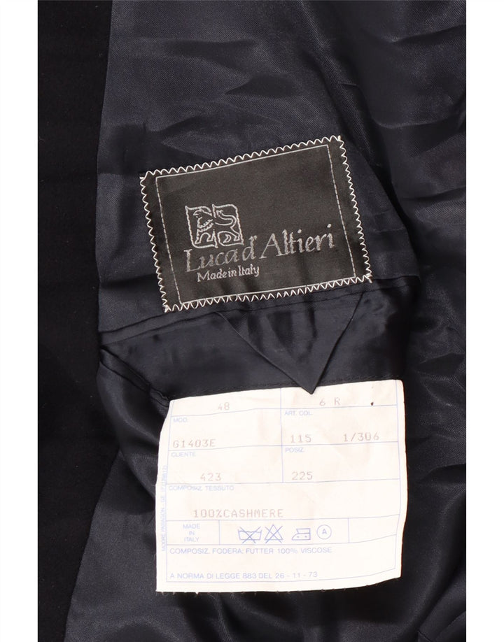 LUCA D'ALTIERI Cappotto Doppiopetto Uomo IT 48 Medio Blu Navy Classico