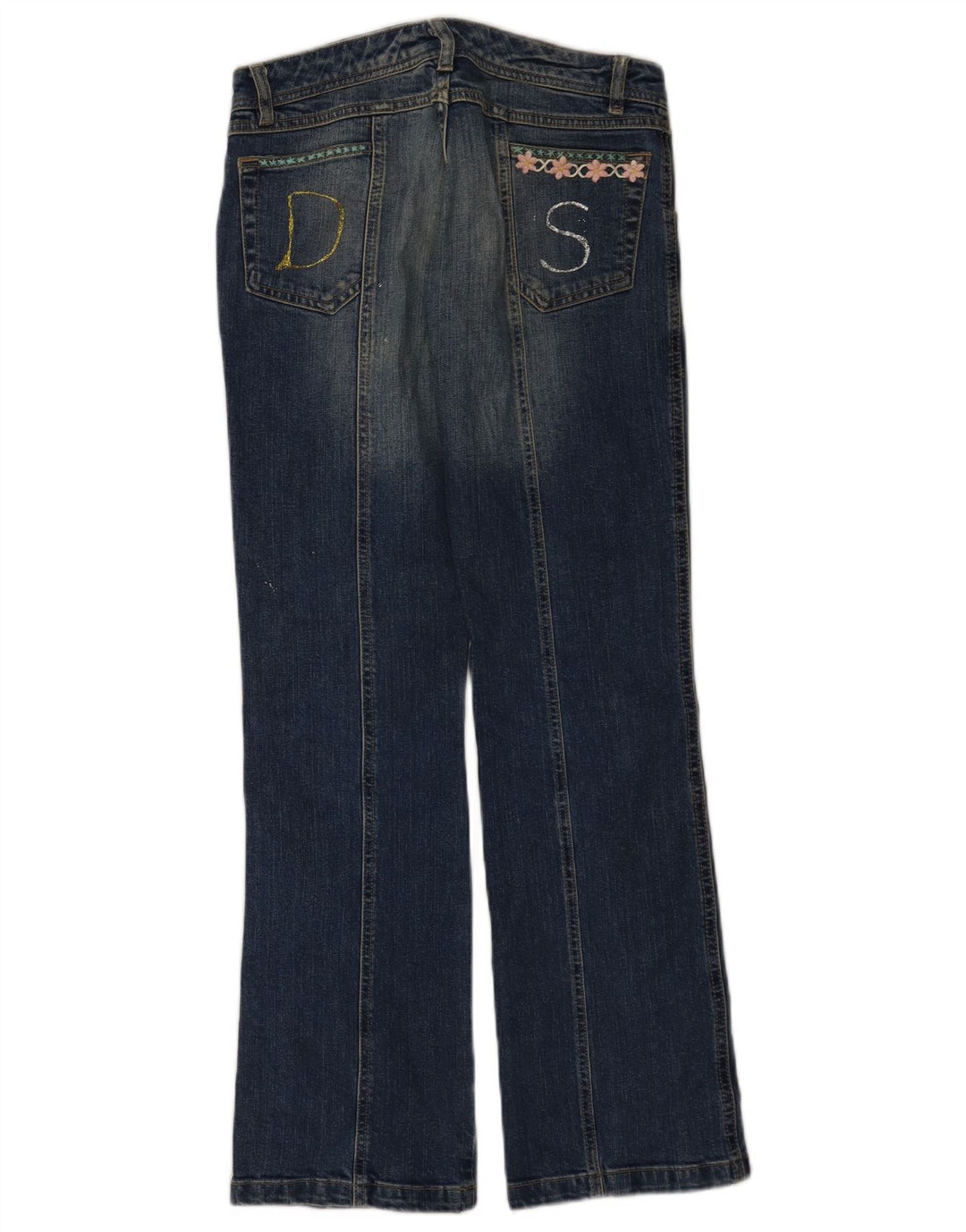 Jeans bootcut vintage da donna W28 L31 blu navy