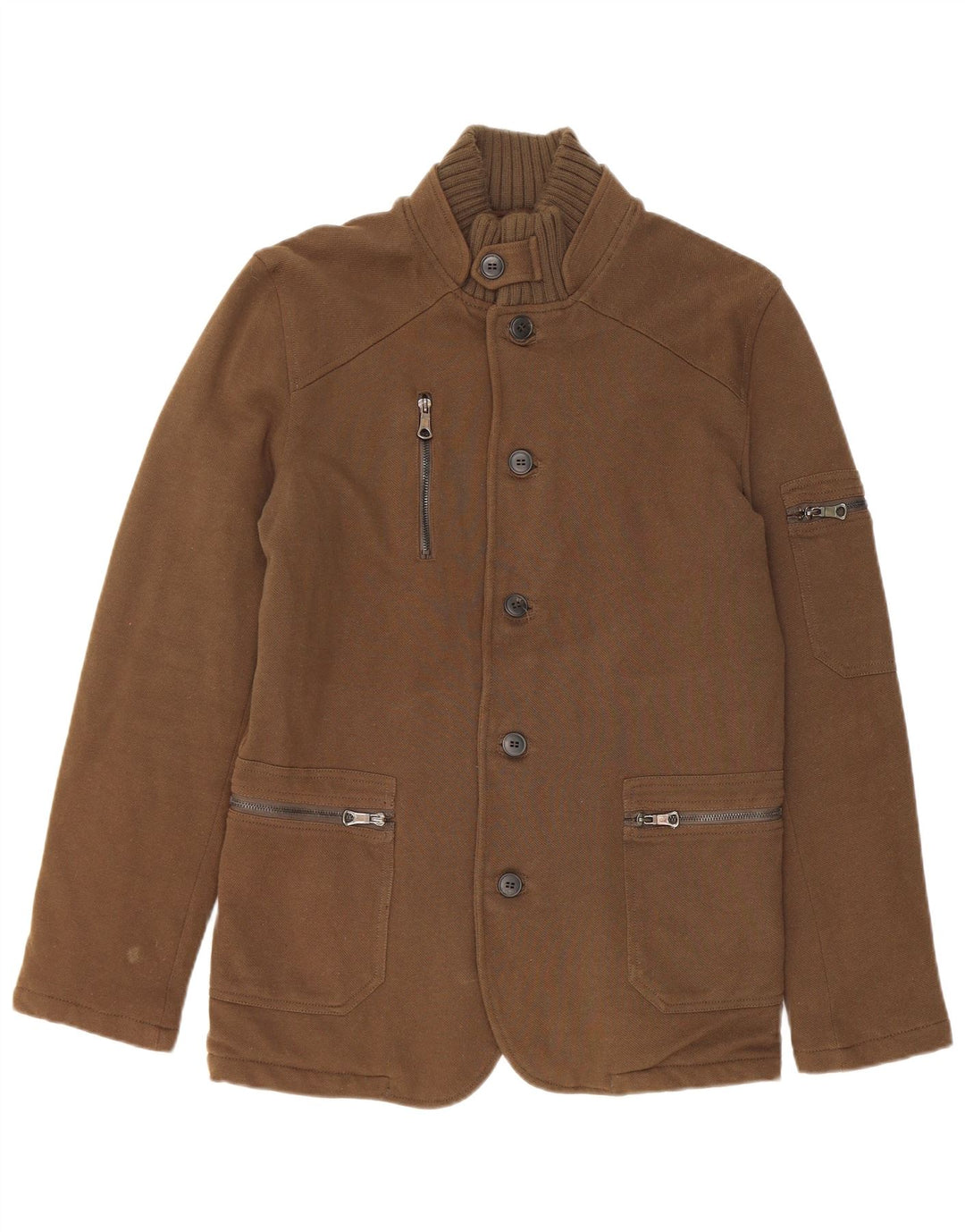 Giacca a vento da uomo Zara UK 38 cotone kaki medio