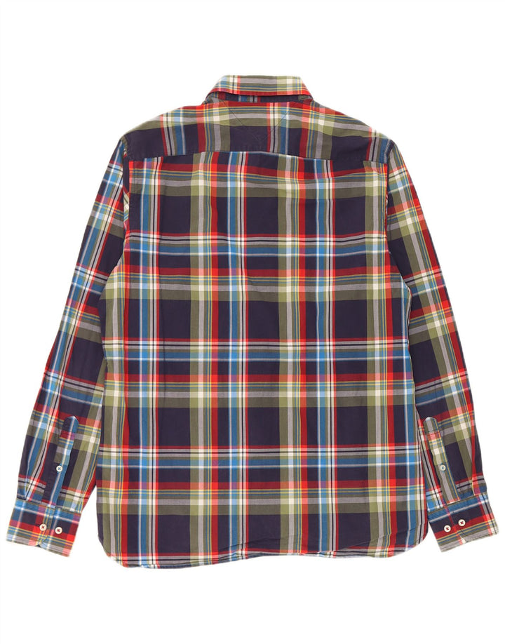 Tommy Hilfiger Camicia da Uomo Taglio Regular Medio Blu Navy a Quadri in Cotone