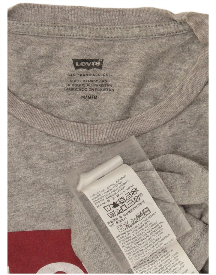 T-shirt grafica da uomo Levi's Top in cotone mélange grigio medio