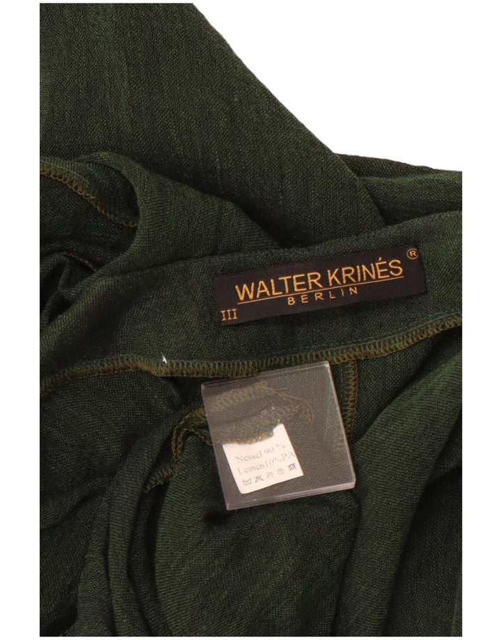 Top cardigan corto da donna VINTAGE UK 16 grande cotone verde