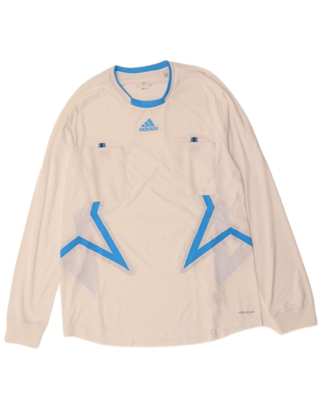 Top ADIDAS Climacool da uomo a maniche lunghe XL in poliestere color block bianco