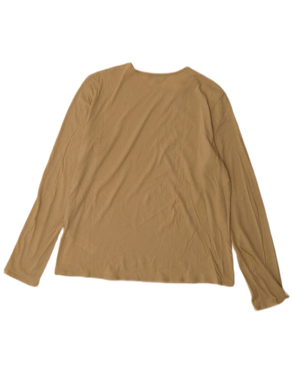 Maglia da donna a maniche lunghe Massimo Dutti UK 14 Cotone beige medio