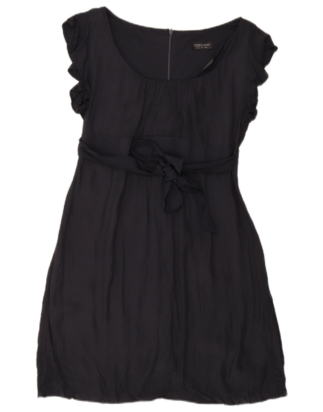 Topshop Abito da donna a trapezio UK 12 Viscosa medio blu navy