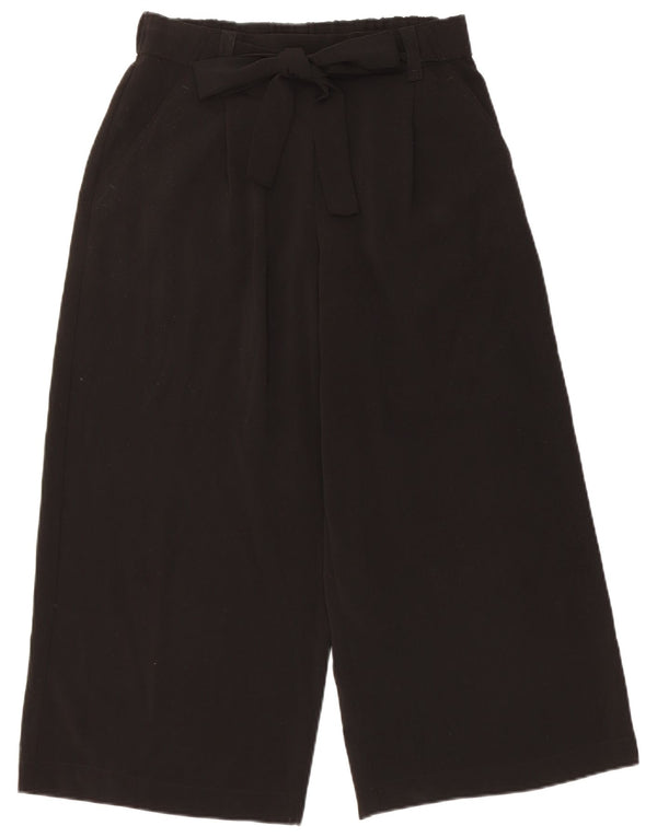 Pantaloni Capri a gamba larga da donna Zara medi W28 L22 poliestere nero