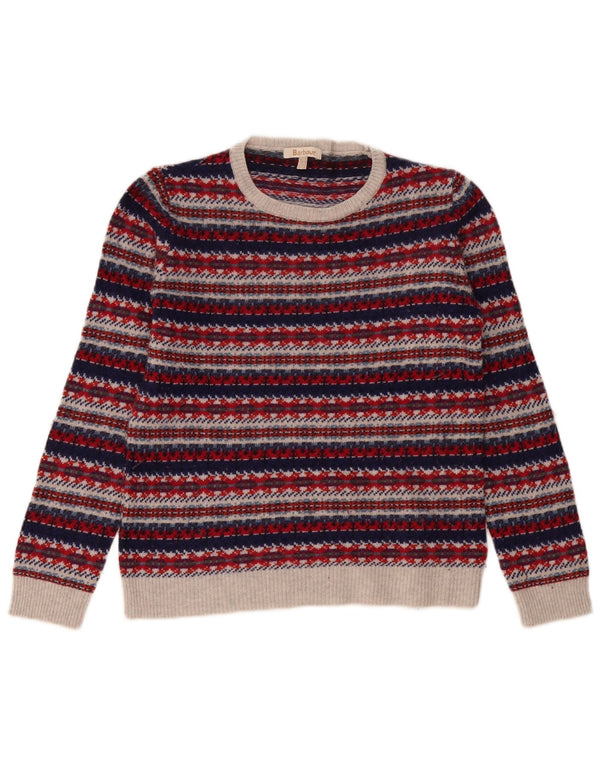Maglione maglione girocollo da donna Barbour UK 12 medio multicolore