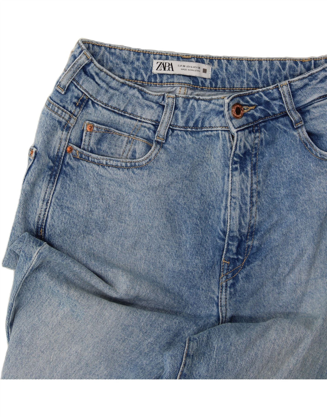 ZARA Womens Tapered Jeans EU 36 Small W26 L28 Blue Vintage Zara and Second-Hand Zara from Messina Hembry 