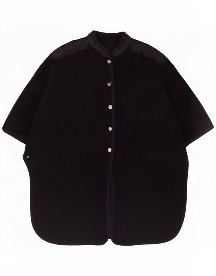 Poncho da donna vintage taglia unica Blu navy