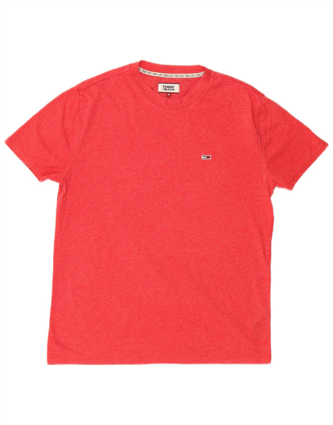 TOMMY HILFIGER T-shirt da uomo Top in cotone chiazzato rosso medio
