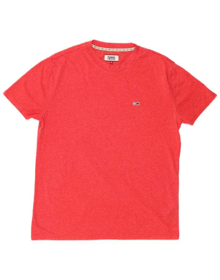 TOMMY HILFIGER T-shirt da uomo Top in cotone chiazzato rosso medio