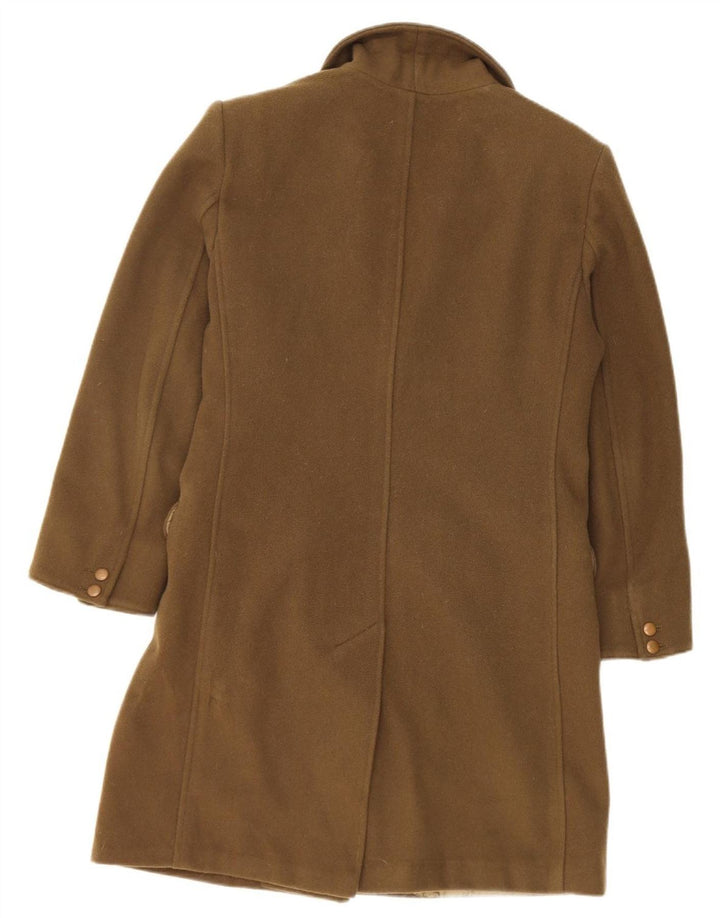 PENNY BLACK Womens Overcoat UK 12 Medium  Khaki Wool