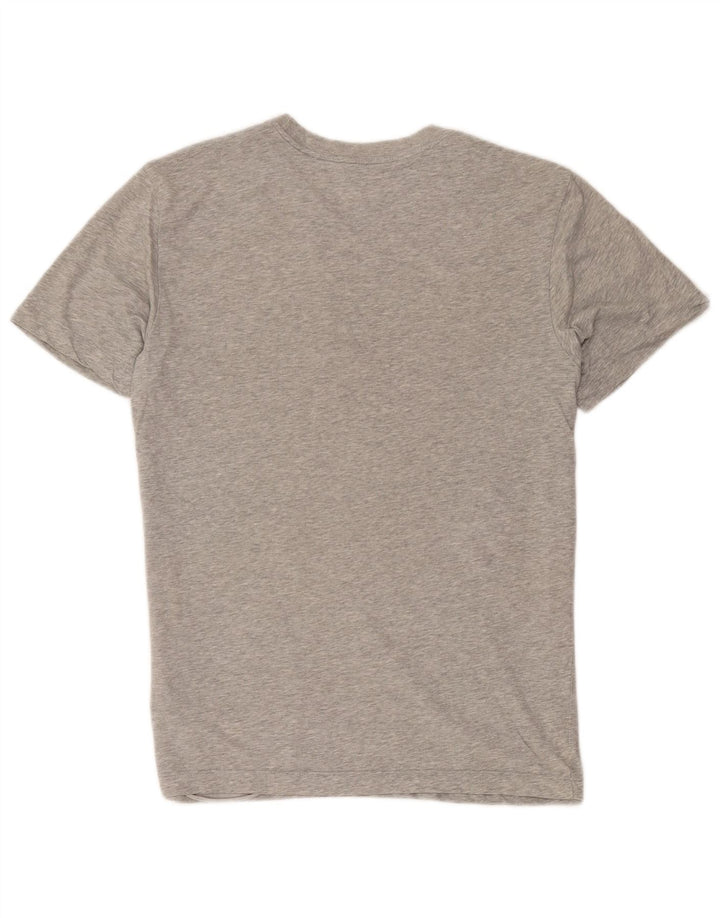 T-shirt grafica Nike Dri Fit da uomo in cotone mélange grigio medio