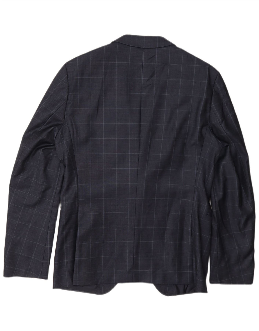 Giacca blazer da uomo a 2 bottoni Hugo Boss UK 50 grande check blu navy