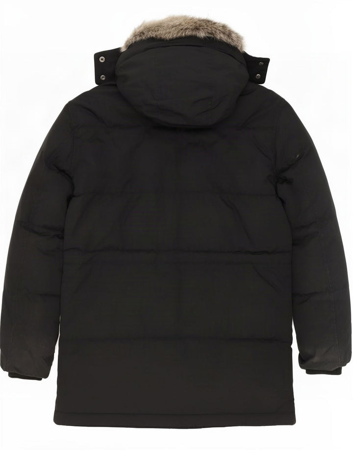Cappotto imbottito con cappuccio da uomo Marks & Spencer UK 40 grande poliestere nero