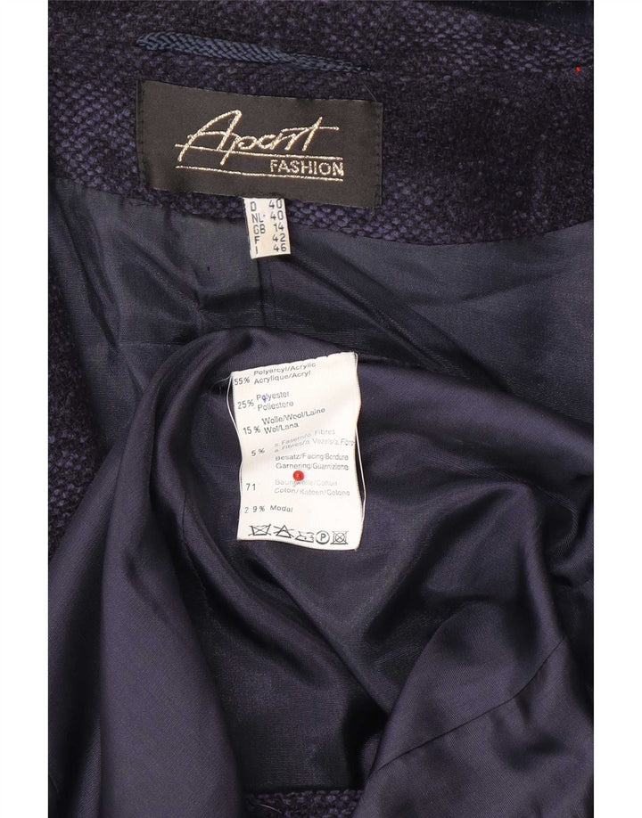 Apart Giacca blazer aperta da donna UK 14 Large in acrilico blu navy