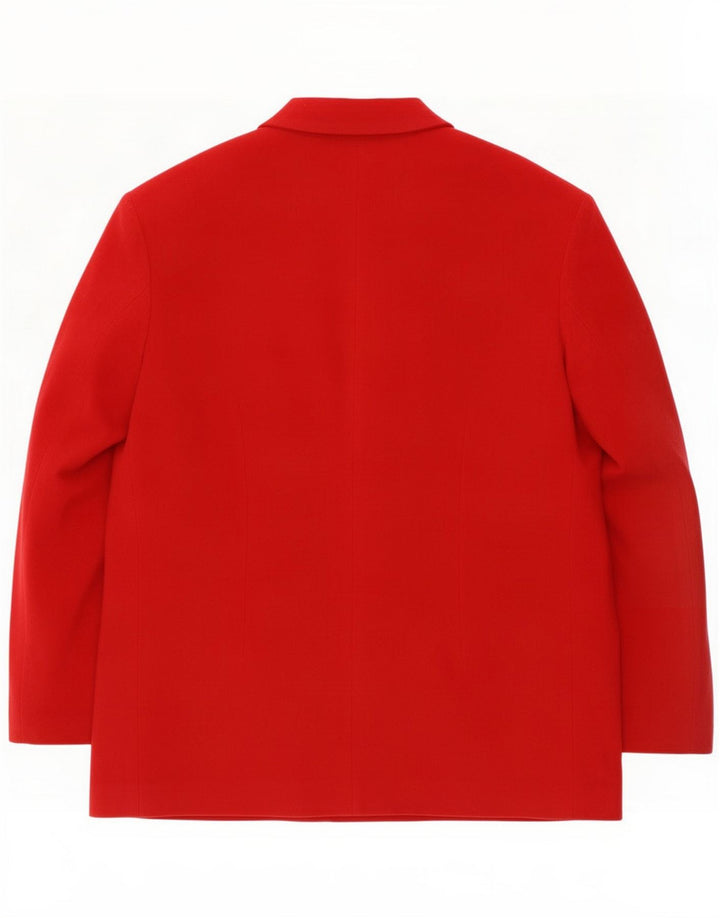Giacca blazer doppiopetto vintage da donna IT 50 XL Rossa