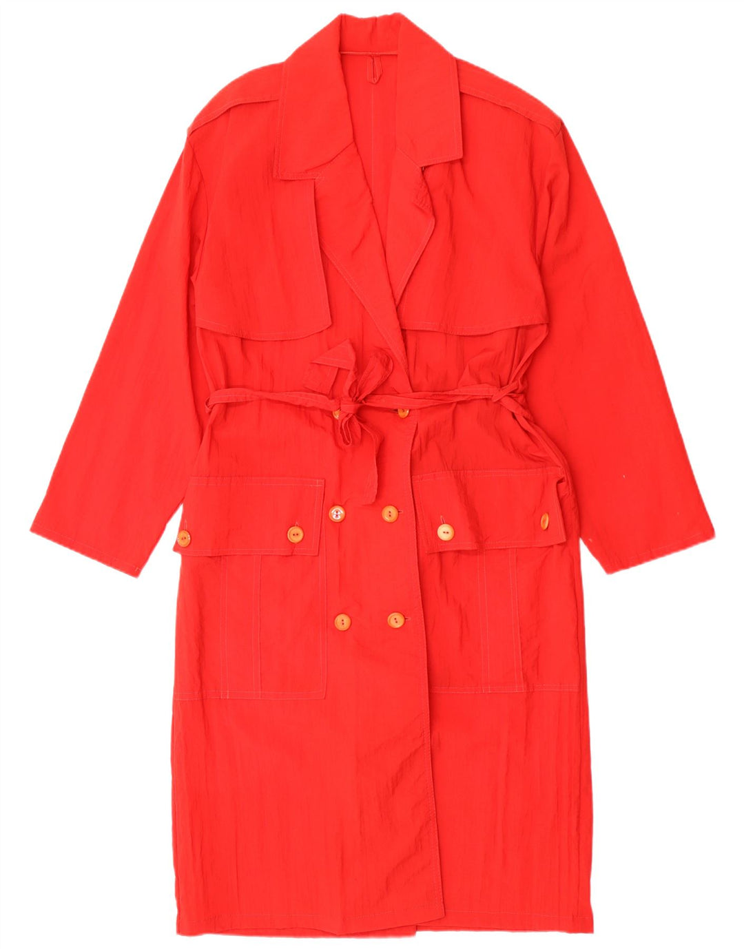 Trench vintage da donna UK 14 rosso medio