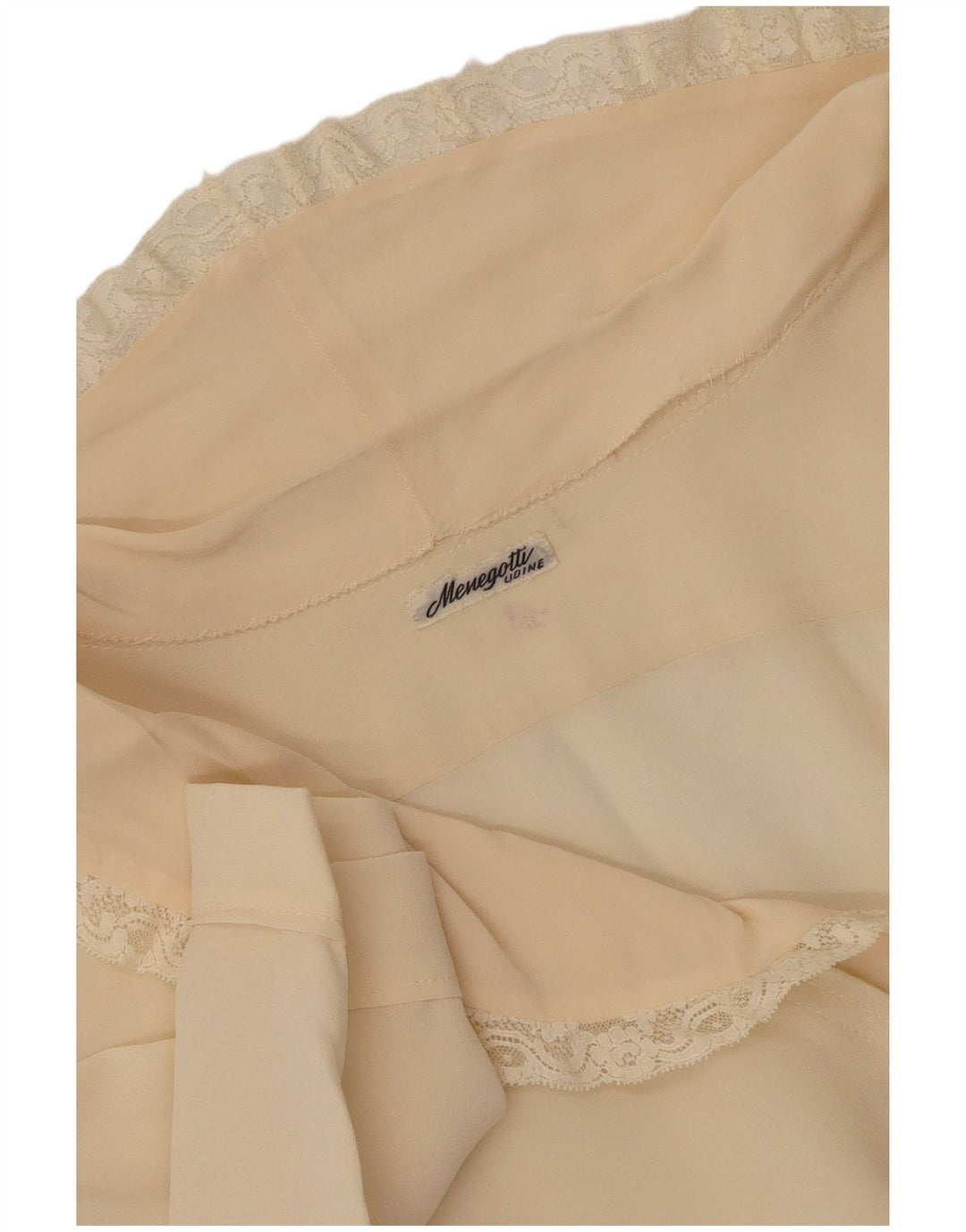 Camicetta camicia a maniche corte da donna vintage UK 14 medio bianco sporco