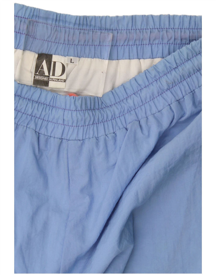 Pantaloni da tuta vintage da uomo Joggers grandi in poliammide a righe blu