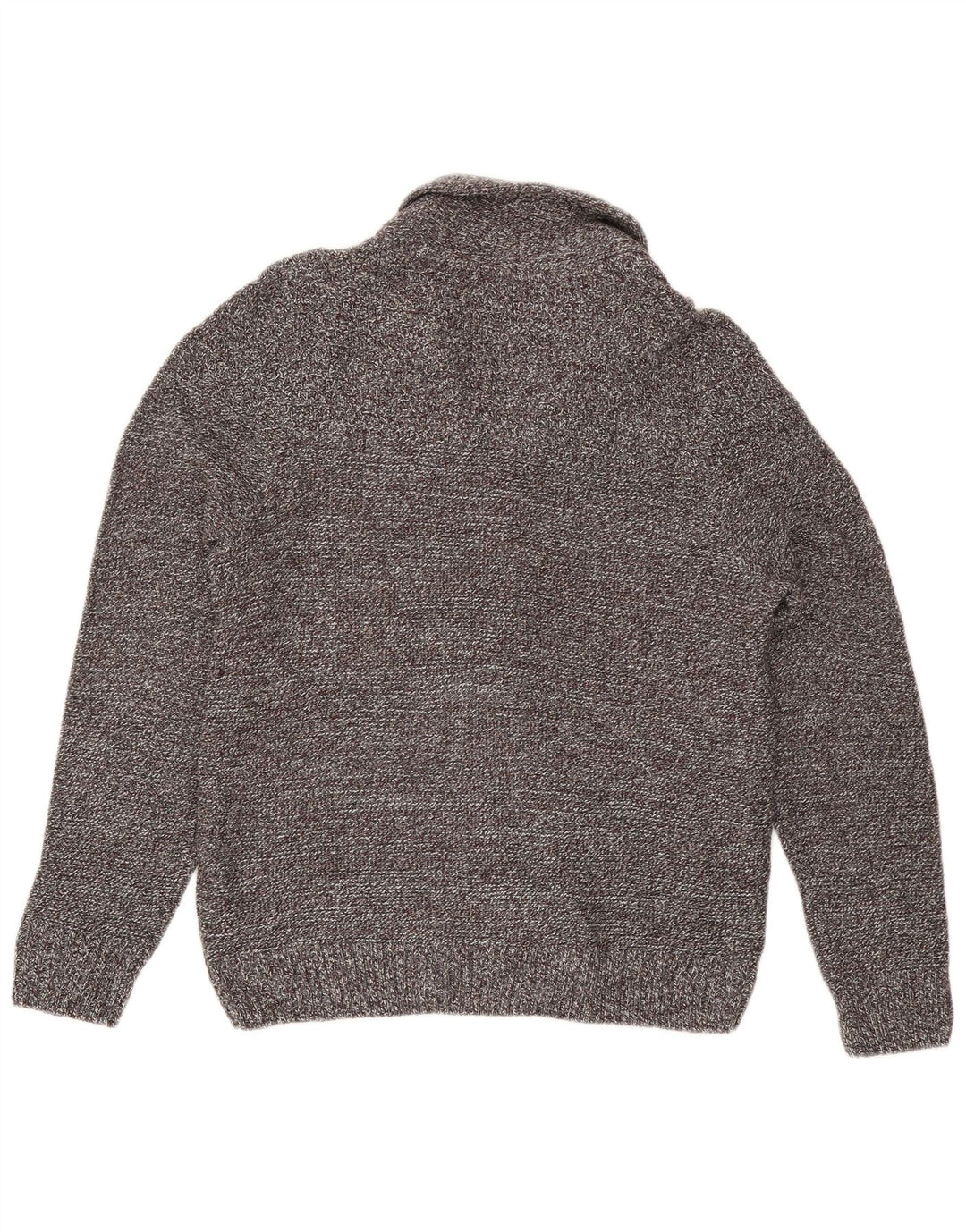 Maglione cardigan da uomo Marks & Spencer grande acrilico chiazzato grigio