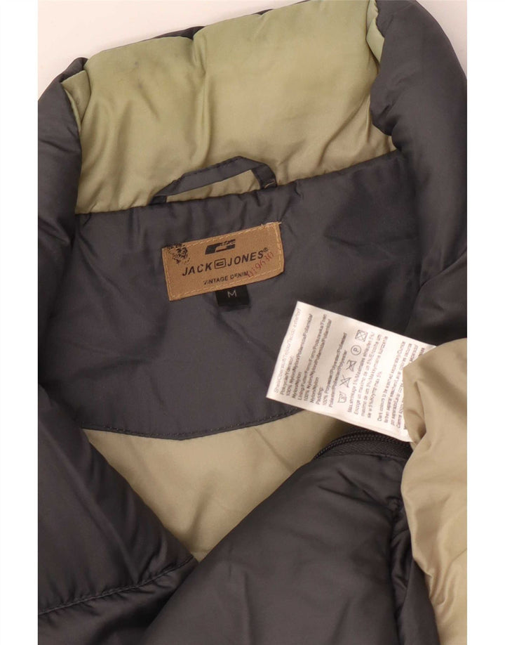 Gilet imbottito da uomo Jack & Jones UK 14 nylon grigio medio