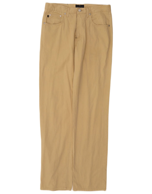 Pantaloni Casual Dritti Uomo Trussardi W34 L32 Cotone Beige