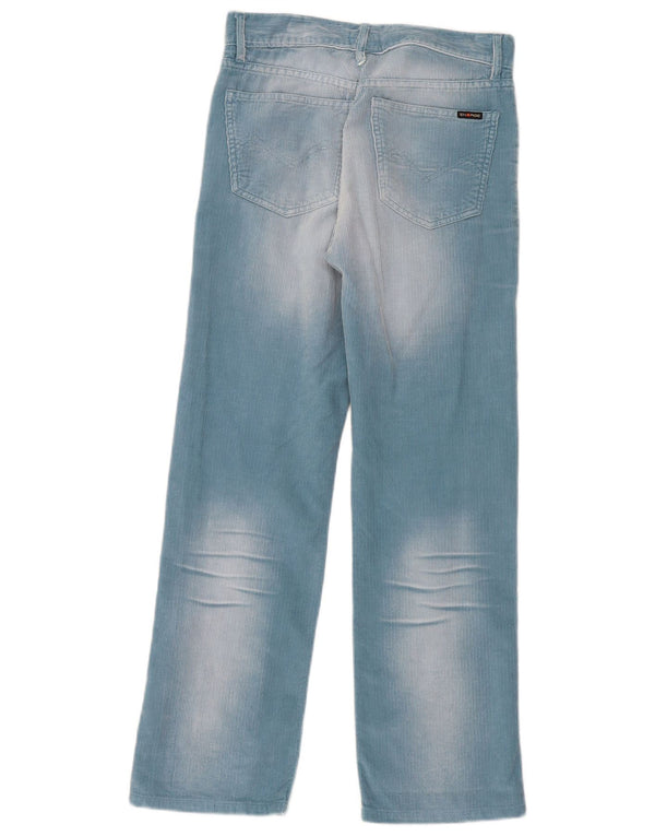 Pantaloni dritti in velluto a coste da donna Energie W30 L29 cotone blu
