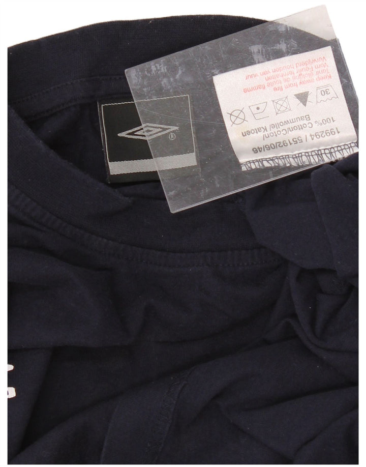 UMBRO Mens T-Shirt Top Medium Navy Blue Cotton
