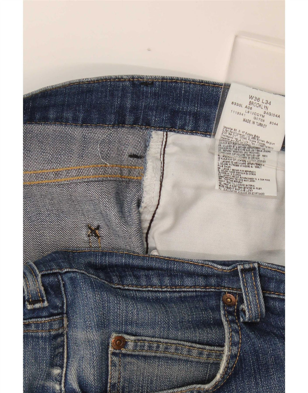 Jeans dritti da uomo Lee Brooklyn W36 L34 cotone blu