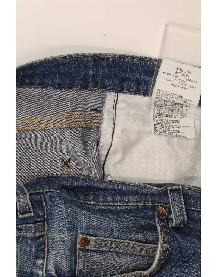 Jeans dritti da uomo Lee Brooklyn W36 L34 cotone blu