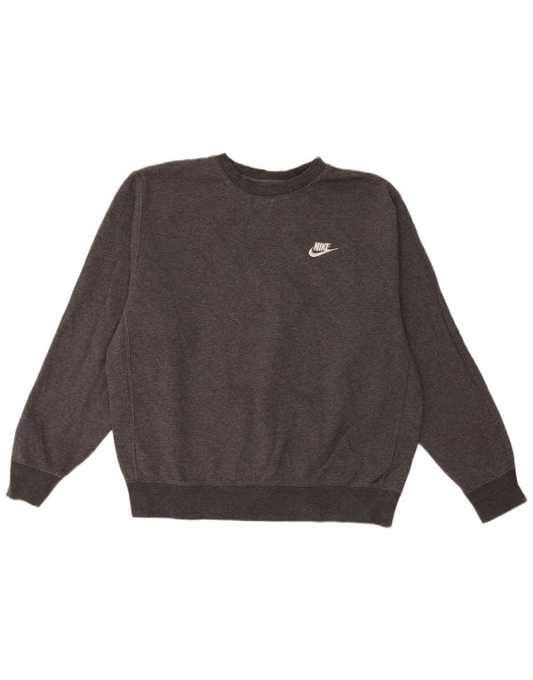 Felpa oversize da donna Nike UK 14 cotone grigio medio