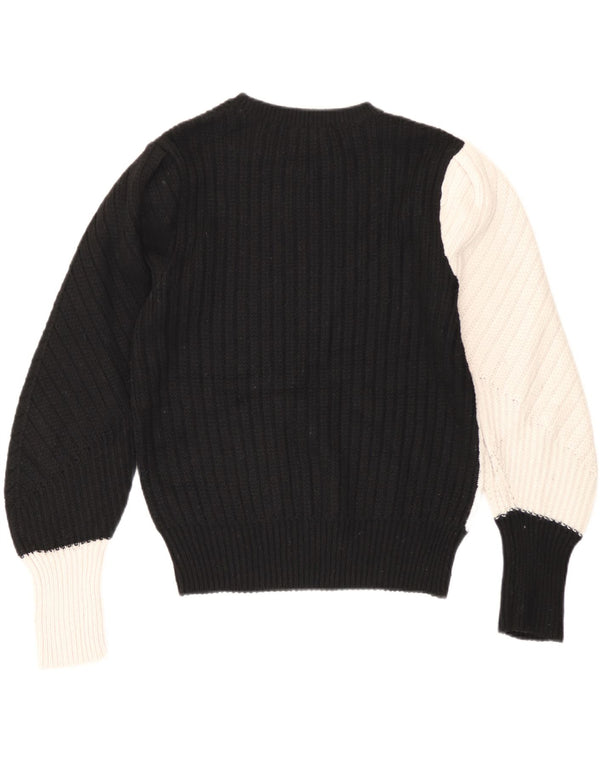 Maglione maglione girocollo da donna Marks & Spencer UK 12 medio nero