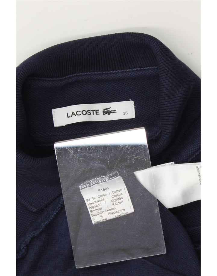 LACOSTE Womens Polo Shirt Size 36 Small Navy Blue Cotton Vintage Lacoste and Second-Hand Lacoste from Messina Hembry 