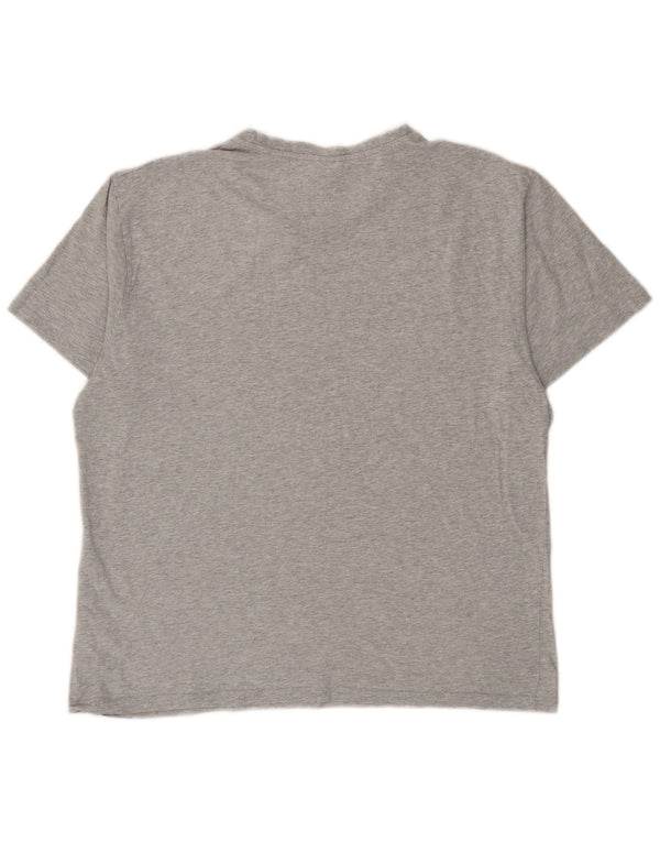 T-shirt grafica da uomo New Balance Top grande in cotone chiazzato grigio