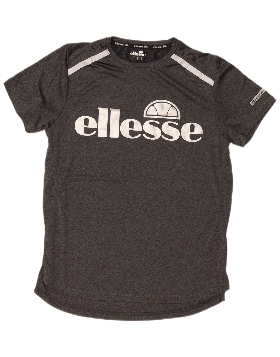 T-shirt grafica da uomo slim fit Ellesse, piccola, in poliestere grigio