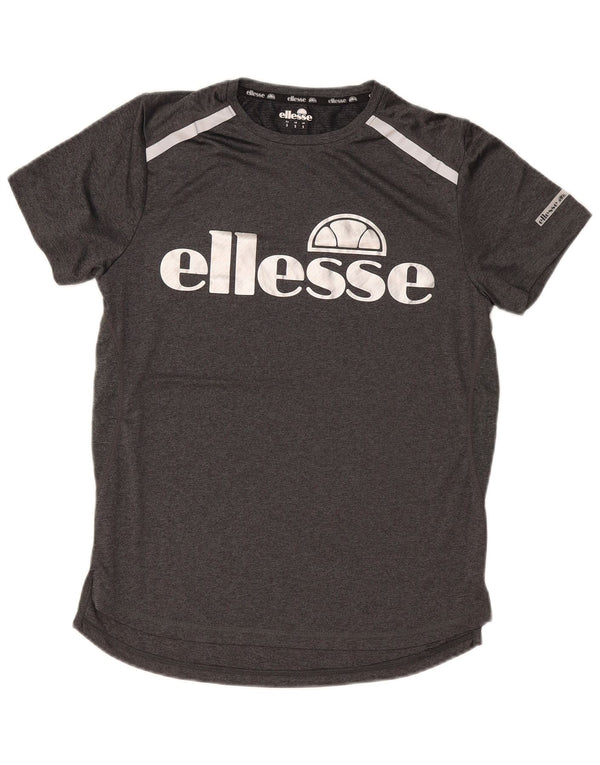 T-shirt grafica da uomo slim fit Ellesse, piccola, in poliestere grigio
