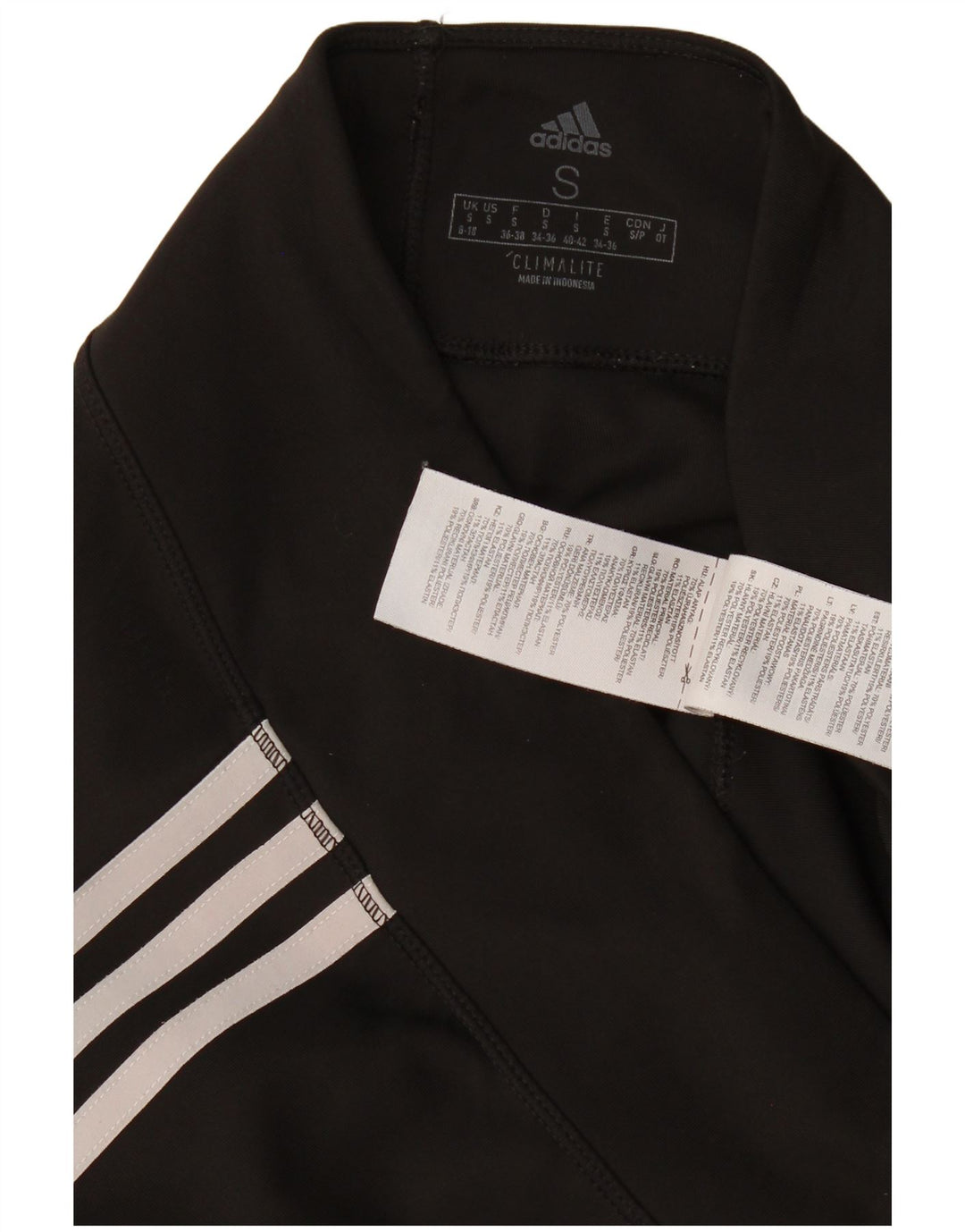 Leggings Adidas Climalite da donna UK 8/10 Piccolo poliestere nero
