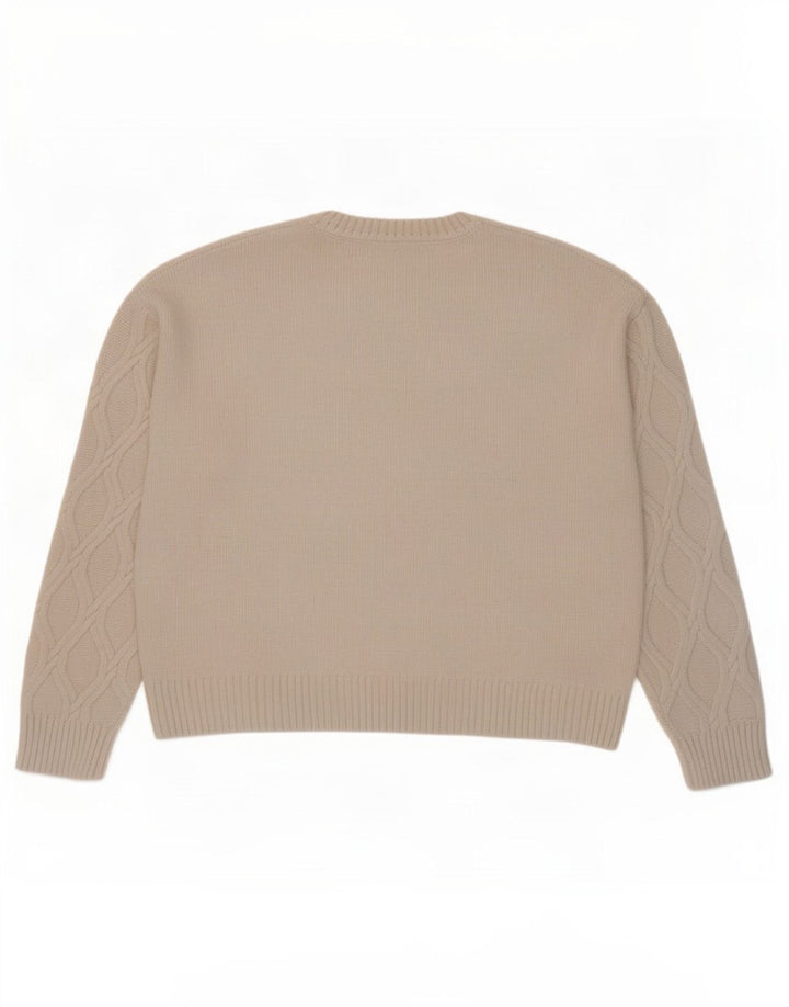Maglione maglione girocollo da donna Marks & Spencer UK 14 Beige medio