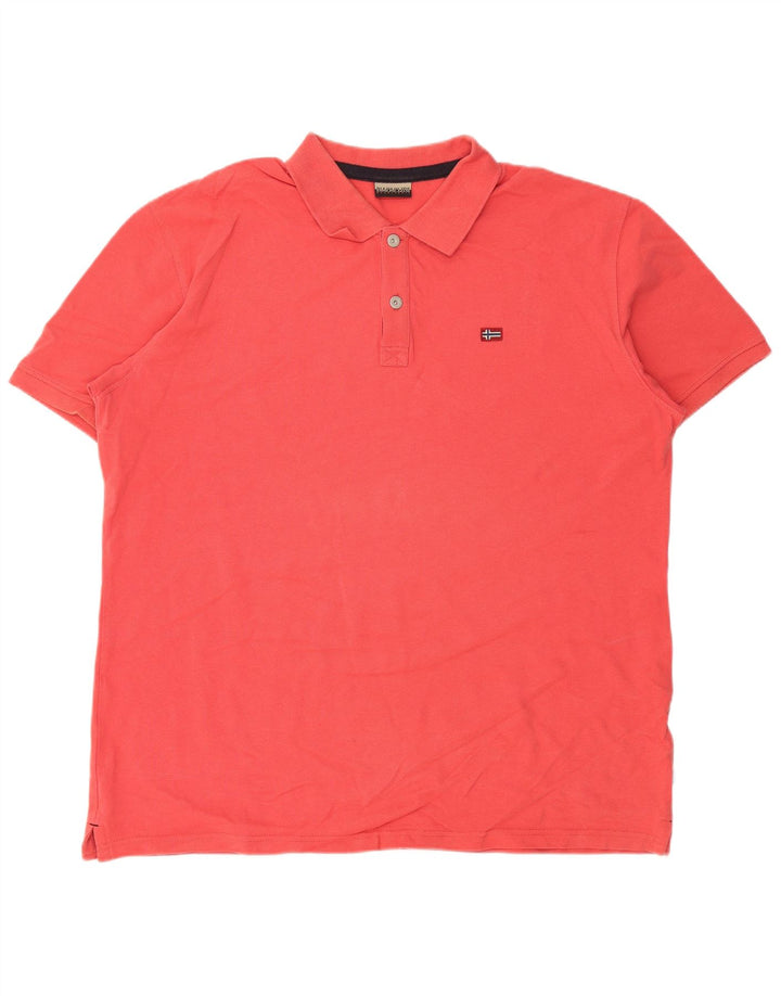 NAPAPIJRI Mens Geographic Polo Shirt 2XL Red
