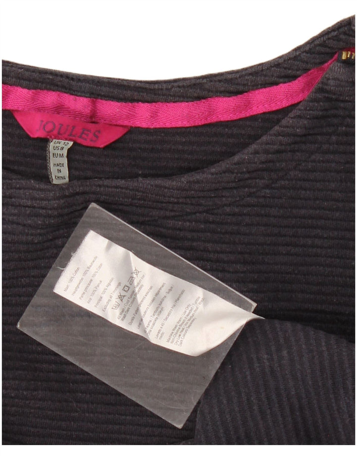 Joules Top da donna a maniche lunghe UK 12 Medio Blu Navy Cotone