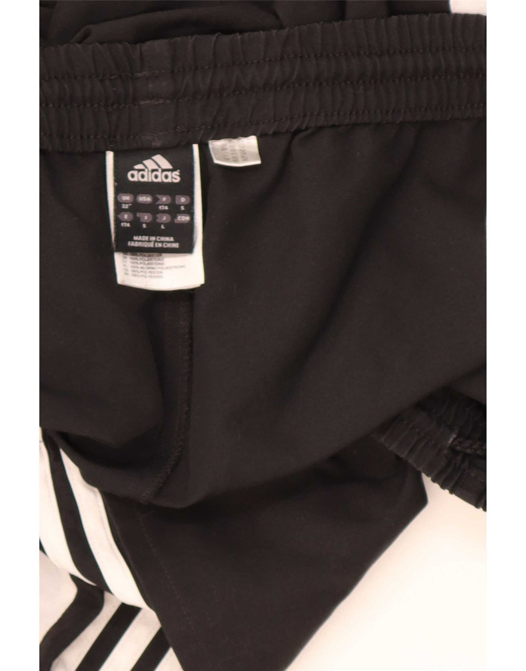 Pantaloncini sportivi Adidas da uomo grandi in poliestere color block nero